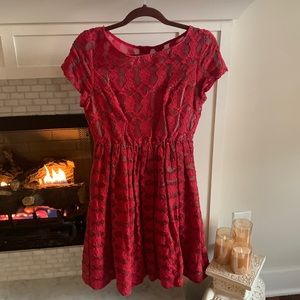 Red dress worn once size 4. Bought at Anthropologie